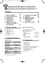 Preview for 41 page of Meister 5402720 Operating Instructions & Safety Hints