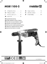 Meister MSB1100-2 Translation Of The Original Instructions preview