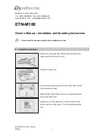 meitav-tec ETN-M100 Owner'S Manual preview