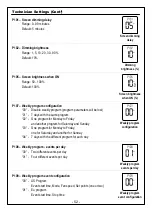 Preview for 52 page of meitav-tec MTSCV/SUPER/PROG/HU/PIR Owner'S Manual & Technician Settings