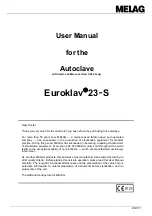 MELAG Euroklav 23 S User Manual preview