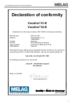 Preview for 5 page of MELAG Vacuklav 41-B Technical Manual