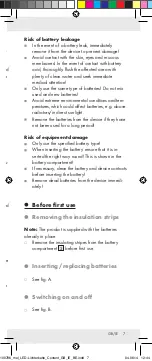 Preview for 7 page of MELINERA 100786 Operation And Safety Notes