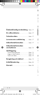 Preview for 16 page of MELINERA 100786 Operation And Safety Notes