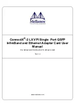 Preview for 1 page of Mellanox Technologies ConnectX-2 Series User Manual