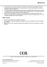 Preview for 2 page of Mercury 120 525UK User Manual