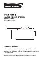 Merik Security+ 411M Owner'S Manual preview