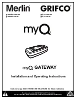 Merlin GRIFCO myQ Installation And Operating Instructions Manual preview