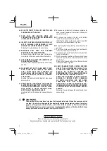 Preview for 6 page of Metabo HPT EC 36DA Instruction Manual And Safety Instructions