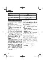 Preview for 40 page of Metabo HPT EC 36DA Instruction Manual And Safety Instructions