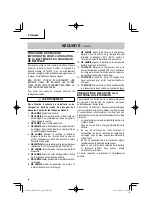 Preview for 40 page of Metabo HPT Strap-Tite NR3665DA Instruction And Safety Manual