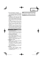 Preview for 15 page of Metabo HPT UC 7SL Handling Instructions Manual