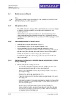 Preview for 22 page of Metacap D/A Operating Instructions Manual