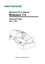 Preview for 1 page of Metapace T-4 Windows Driver Manual