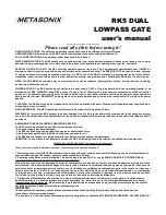 Preview for 1 page of METASONIX RK5 DUAL User Manual