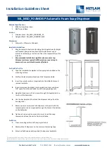 METLAM ML_MSD_FOAMDISP_SS Installation Manuallines Sheet preview