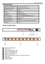 Preview for 2 page of Metra Electronics CS-1X8HDMSPL5 Operating Instructions