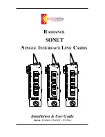 Preview for 1 page of METRObility Optical Systems Radiance Sonet Single Interface Line Cards R125-34 Installation & User Manual