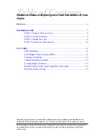 Preview for 3 page of METRObility Optical Systems RADIANCE Installation & User Manual