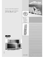 Metz HOME ENTERTAINMENT LCD-TV series Operating Instructions Manual preview