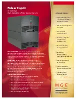 MGE UPS Systems Pulsar Esprit 313.5 kVA Brochure & Specs preview