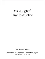 Preview for 1 page of Mi-Light FUT069 User Instruction