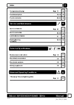 Preview for 3 page of Micon M 1500 Series Operating Instructions Manual