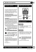 Preview for 9 page of Micon M 1500 Series Operating Instructions Manual