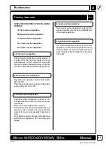 Preview for 27 page of Micon M 1500 Series Operating Instructions Manual