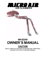 MICRO-AIR MAE2200 Owner'S Manual preview