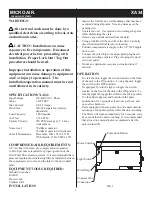 Preview for 2 page of MICRO-AIR XA34 Max Installation And Operation Manual