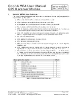 Preview for 2 page of Micro Modular Technologies Orion NMEA User Manual