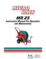 Micro Rain MR 25 Instruction Manual For Operation And Maintenance preview