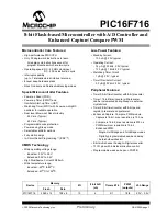 Preview for 3 page of Microchip Technology PIC16F716 Datasheet