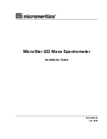 Preview for 1 page of Micromeritics MicroStar 022 Installation Manual