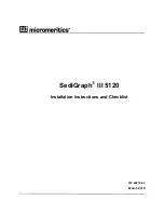 Preview for 1 page of Micromeritics SediGraph III 5120 Installation Instructions And Checklist