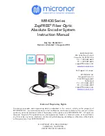 Preview for 1 page of Micronor MR430 Series Instruction Manual