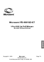 Preview for 19 page of Microsemi 9001GO-ET User'S Installation Manual