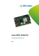 MicroSys miriac MPX-S32G274A User Manual preview