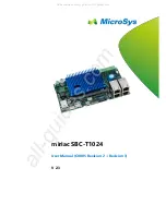 MicroSys miriac SBC-T1024 User Manual preview