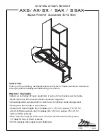 Preview for 1 page of Middle Atlantic Products AX-SX Instruction Sheet