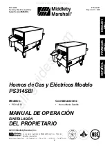 Preview for 41 page of Middleby Marshall PS314SBI Owner'S Operating And Installation Manual