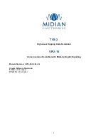 Midian TVS-2 Series Manual preview