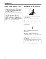 Preview for 10 page of Miele F 1811 Vi Operating And Installation Manual