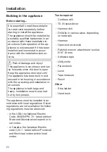 Preview for 24 page of Miele F 2414 SF Operating And Installation Instructions