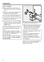 Preview for 26 page of Miele F 2414 SF Operating And Installation Instructions