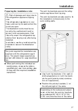 Preview for 27 page of Miele F 2414 SF Operating And Installation Instructions