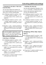 Preview for 59 page of Miele F 2414 SF Operating And Installation Instructions