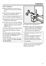 Preview for 27 page of Miele F 2462 SF Operating And Installation Instructions