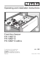 Preview for 1 page of Miele FN 11827 S Operating And Installation Manual